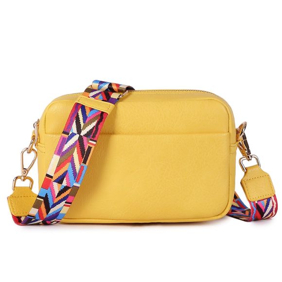 Small Crossbody Bag With Adjustable Wide Guitar Strap, Leather Camera Purse :) - Picture 1 of 6